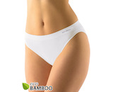 GINA dámské kalhotky klasické s úzkým bokem, úzký bok, bezešvé, jednobarevné Eco Bamboo 00037P - bílá L/XL