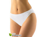 GINA dámské kalhotky klasické s úzkým bokem, úzký bok, bezešvé, jednobarevné Eco Bamboo 00037P  - bílá  M/L