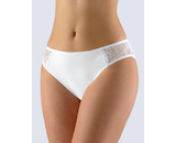 GINA dámské kalhotky klasické s úzkým bokem, úzký bok, šité, s krajkou La Femme 2 10202P  - bílá  46/48
