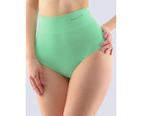 GINA dámské kalhotky klasické s vysokým pasem, širší bok, bezešvé, jednobarevné Bamboo PureLine 00036P  - sv. zelená  L/XL