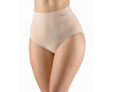 GINA dámské kalhotky klasické s vysokým pasem, širší bok, bezešvé, jednobarevné Eco Bamboo 00040P  - béžová  XL/XXL