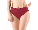 GINA dámské kalhotky klasické se širokým bokem, širší bok, bezešvé, jednobarevné Bamboo PureLine 00035P  - brandy  S/M