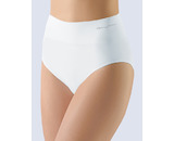 GINA dámské kalhotky klasické s vysokým pasem, širší bok, bezešvé, jednobarevné Bamboo PureLine 00036P - bílá XL/XXL