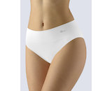 GINA dámské kalhotky klasické se širokým bokem, širší bok, bezešvé, jednobarevné Bamboo Soft 00048P  - bílá  L/XL