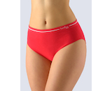 GINA dámské kalhotky klasické, širší bok, bezešvé Bamboo Cotton 00023P - bílá višňová S/M