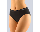 GINA dámské kalhotky klasické, širší bok, bezešvé, jednobarevné Bamboo PureLine 00019P - černá L/XL