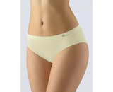 GINA dámské kalhotky klasické, širší bok, bezešvé, jednobarevné Bamboo Soft 00047P  - vanilková  M/L