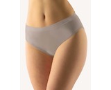 GINA dámské kalhotky klasické, širší bok, bezešvé, jednobarevné Eco Bamboo 00038P  - šedohnědá  L/XL