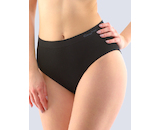 GINA dámské kalhotky klasické mama, větší velikosti, bezešvé, jednobarevné Bamboo PureLine 01001P  - černá  S/M