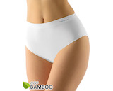 GINA dámské kalhotky klasické ve větších velikostech, větší velikosti, bezešvé, jednobarevné Eco Bamboo 01002P  - bílá  L/XL