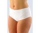 GINA dámské kalhotky klasické ve větších velikostech, větší velikosti, šité, jednobarevné  11053P  - bílá  42/44