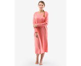 GINA dámské košilka noční dámská dlouhý rukáv, šité, s potiskem Pyžama 2022 19131P  - tomato měděná M