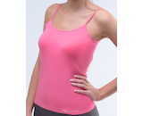 GINA dámské košilka, úzká ramínka, bezešvé, jednobarevné Bamboo Cotton 08988P  - sv. vínová bílá S/M