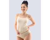 GINA dámské košilka, úzká ramínka, bezešvé, jednobarevné Bamboo Cotton 08031P - tělová M/L