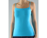 GINA dámské košilka, úzká ramínka, bezešvé, jednobarevné MicroBavlna 08007P  - azurová  M/L