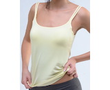 GINA dámské košilka, úzká ramínka, šité, jednobarevné Charmed II 18029P  - žlutobílá  38/40