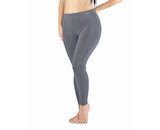 GINA dámské legíny dlouhé, bezešvé, klasické Eco Bamboo 95031P  - šedá bílá S/M