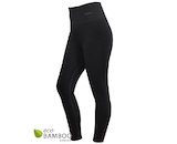 GINA dámské legíny s vysokým pasem sportovní, dlouhé, bezešvé, klasické, jednobarevné ECO Bamboo Sport 95037P  - černá  L/XL