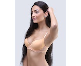 GINA dámské podprsenka vyztužená, vyztužené, šité, s krajkou, jednobarevné La Femme 17007P - lososová 75B