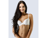 GINA dámské podprsenka push-up, šité, s krajkou, jednobarevné Sensuality 17002P - bílá 80A