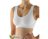 GINA dámské top podprsenkový se širokými ramínky, bez kostice, bezešvé, jednobarevné Eco Bamboo 07016P  - bílá  M/L
