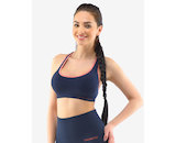 GINA dámské podprsenka sportovní s vycpávkami, bez kostice, bezešvé ECO Bamboo Sport 07018P  - lékořice tomato L/XL