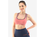 GINA dámské podprsenka sportovní s vycpávkami, bez kostice, bezešvé ECO Bamboo Sport 07018P  - tomato lékořice L/XL