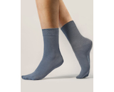 GINA dámské ponožky klasické, bezešvé, jednobarevné Bambusové ponožky 82000P  - tm. šedá  41/44