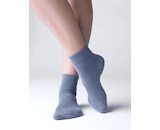 GINA dámské ponožky střední, bezešvé, jednobarevné Bambusové ponožky 82001P  - tm. šedá  38/41