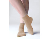 GINA dámské ponožky střední, bezešvé, jednobarevné Bambusové ponožky 82004P  - koňak  35/38