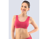 GINA dámské top podprsenkový se širokými ramínky, bez kostice, bezešvé, jednobarevné Bamboo PureLine 07011P - purpurová S/M