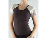 GINA dámské tričko s krátkým rukávem, krátký rukáv, šité  98002P  - melta písková M