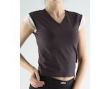 GINA dámské tričko s krátkým rukávem, krátký rukáv, šité  98010P  - melta písková S