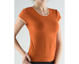 GINA dámské tričko s krátkým rukávem, krátký rukáv, šité  98061P  - jantarová  M