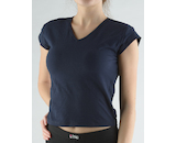 GINA dámské tričko s krátkým rukávem, krátký rukáv, šité, jednobarevné  98022P  - lékořice  M