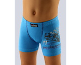 GINA dětské boxerky s delší nohavičkou chlapecké, delší nohavička, šité, s potiskem 64003P - dunaj 158
