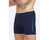 GINA pánské boxerky delší nohavička, šité, s potiskem  74176P  - lékořice atlantic 54/56