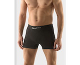 GINA pánské boxerky delší nohavička, bezešvé, jednobarevné Bamboo PureLine 54004P  - černá  L/XL