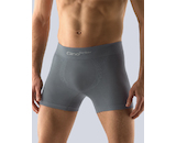 GINA pánské boxerky delší nohavička, bezešvé, jednobarevné Bamboo PureLine 54004P - tm. šedá M/L