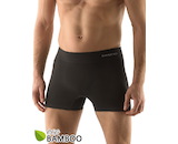GINA pánské boxerky delší nohavička, bezešvé, jednobarevné Eco Bamboo 54005P - černá M/L