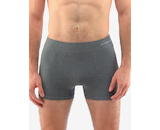 GINA pánské boxerky delší nohavička, bezešvé, jednobarevné Eco Bamboo 54005P - šedá bílá M/L