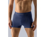 GINA pánské boxerky s delší nohavičkou, delší nohavička, bezešvé, jednobarevné MicroBavlna 54997P - lékořice M/L