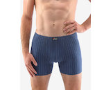 GINA pánské boxerky s delší nohavičkou, delší nohavička, šité  74151P  - lékořice sv. modrá 50/52