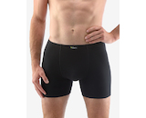 GINA pánské boxerky s delší nohavičkou, delší nohavička, šité, jednobarevné Eco Bamboo 74159P - černá 54/56