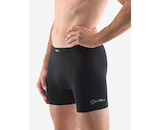GINA pánské boxerky s delší nohavičkou, delší nohavička, šité, s potiskem Eco Bamboo 74158P - černá šedozelená 54/56