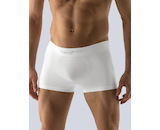 GINA pánské boxerky kratší nohavička, bezešvé, jednobarevné Bamboo PureLine 53004P - bílá L/XL