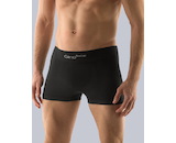 GINA pánské boxerky kratší nohavička, bezešvé, jednobarevné Bamboo PureLine 53004P  - černá  M/L