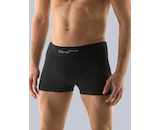 GINA pánské boxerky kratší nohavička, bezešvé, jednobarevné Bamboo PureLine 53004P - černá XL/XXL