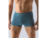 GINA pánské boxerky kratší nohavička, bezešvé, jednobarevné Bamboo PureLine 53004P - petrolejová L/XL