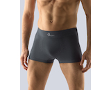 GINA pánské boxerky kratší nohavička, bezešvé, jednobarevné Bamboo Soft 53006P  - tm. šedá  M/L